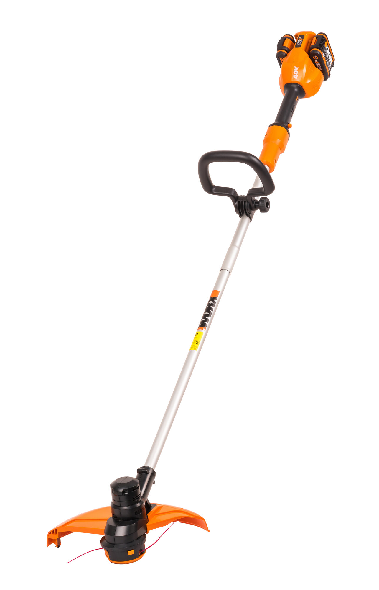 Триммер аккумуляторный WORX WG183E 40В, 33см, 2Ач х2, двойное ЗУ, коробка