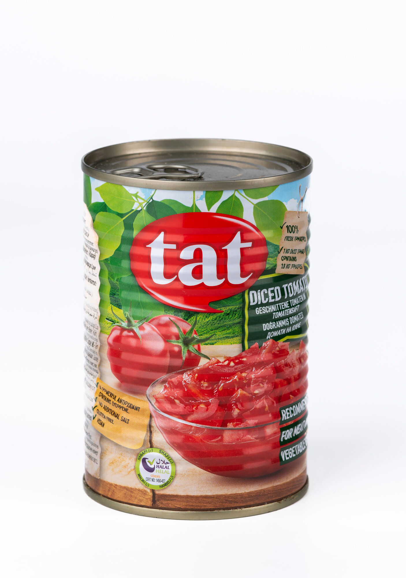 Резанные томаты Tat 400 г, ж. б.
