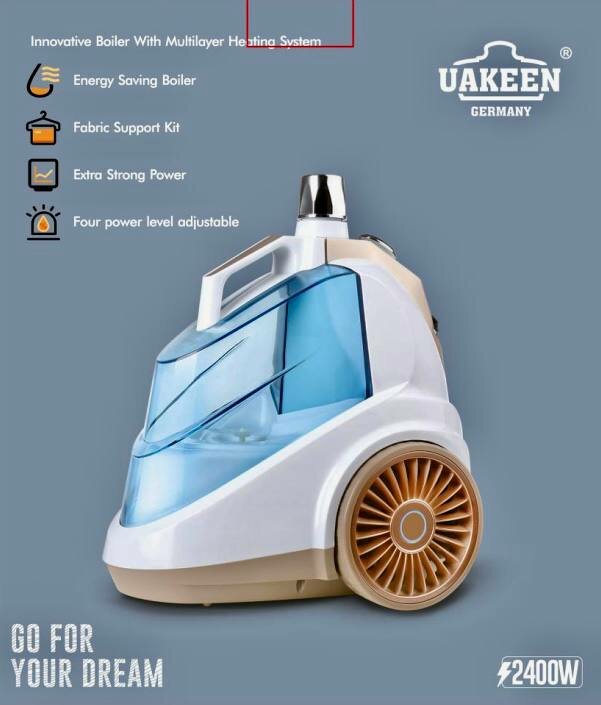 Отпариватель UAKEEN ZL-309, мощность 2400Вт, покрытие подошвы нержавеющая сталь