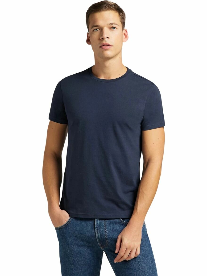 Футболка Lee Men Twin Pack Crew, 2 шт., размер M, серый/синий