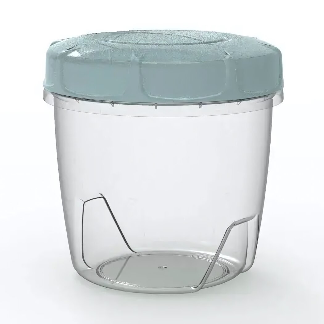 Банка для хранения продуктов «LILU» 03л прозрачная с серой крышкой ручки для переноски