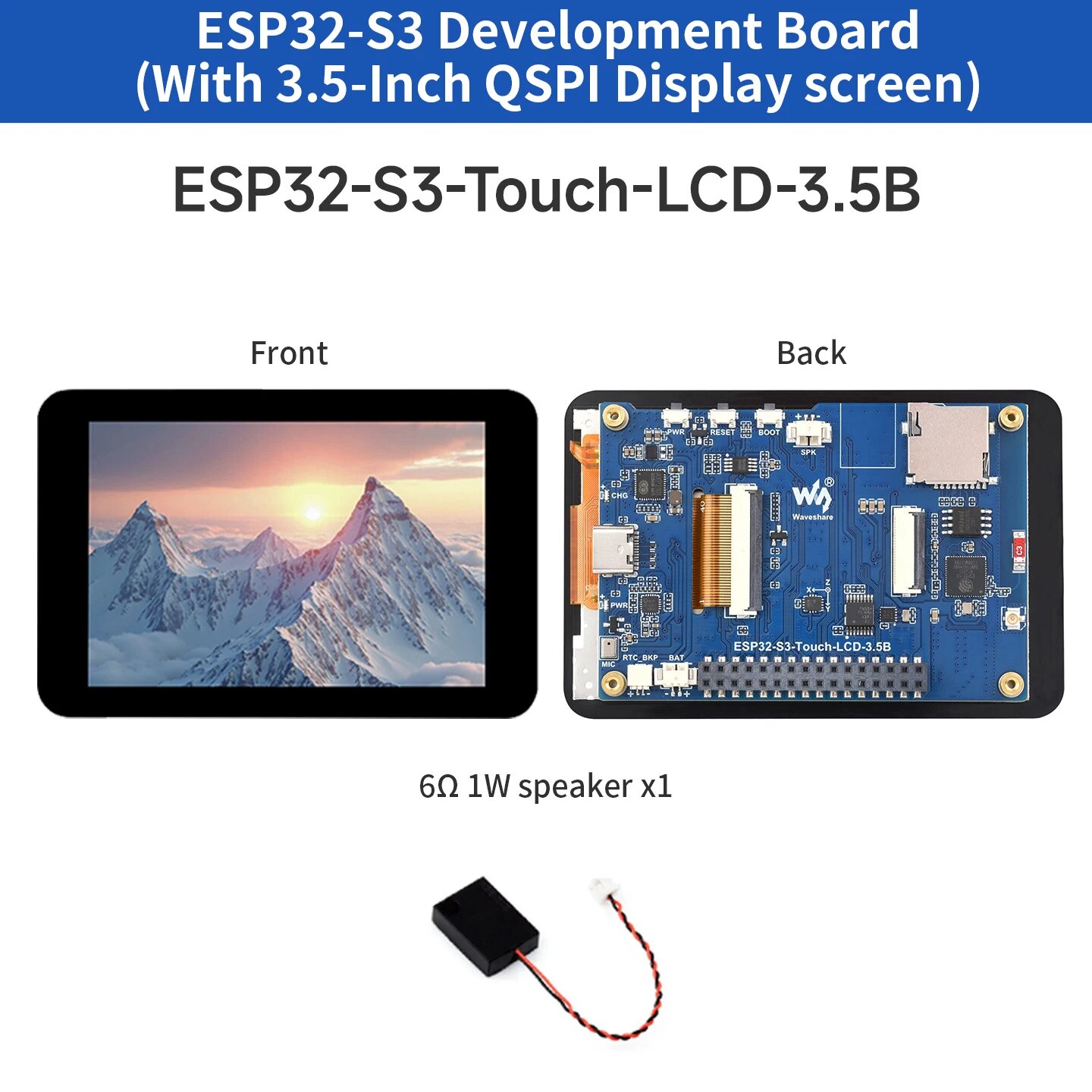 SHCHV ESP32-S3 плата разработки с сенсорным дисплеем 3,5 дюйма, No Case-Camera