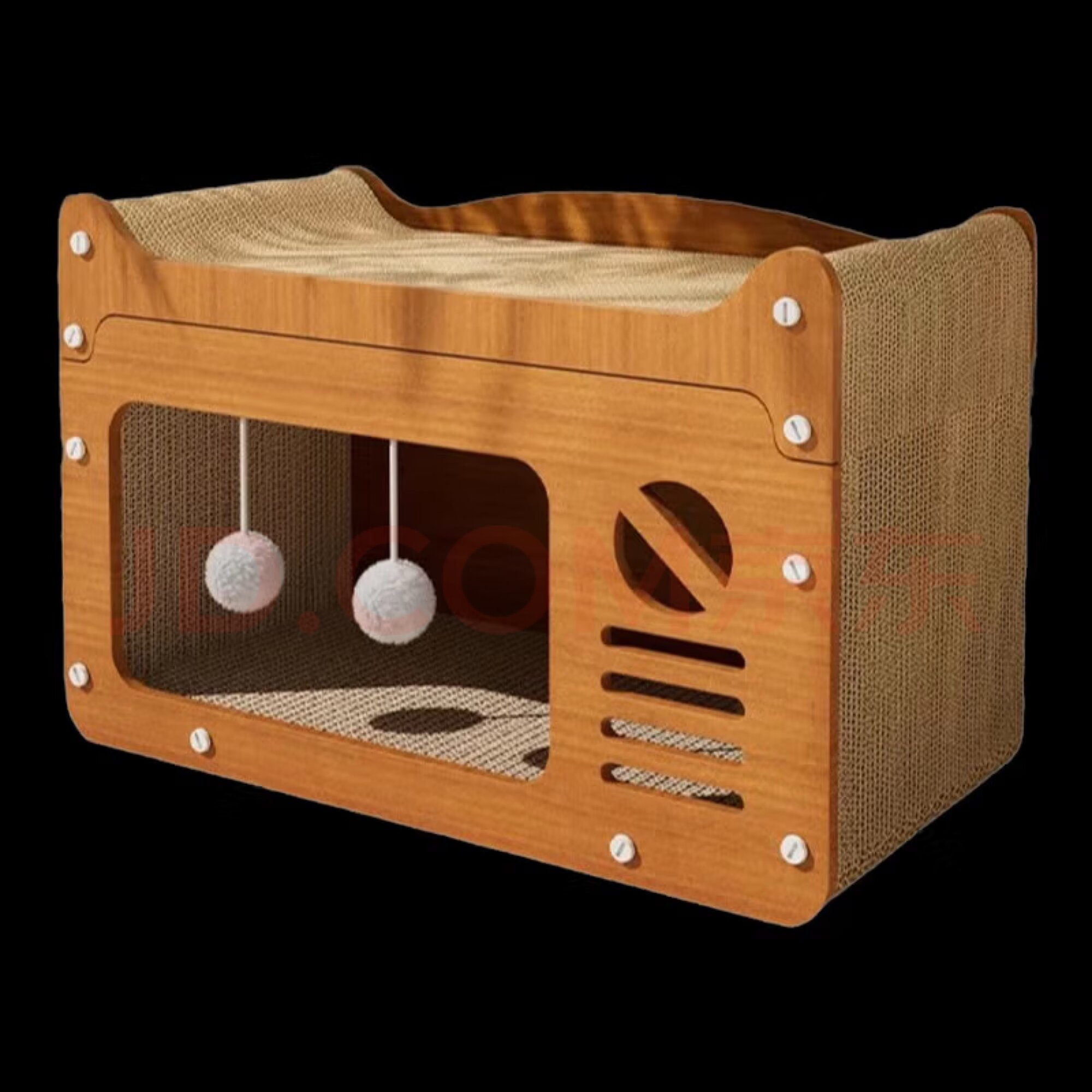 Когтеточка Cat scratching board, деревянные изделия с наполнителем и мячиком, 51x33x26 см（Горячая распродажа.）