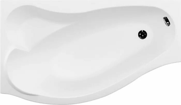 Акриловая ванна Aquanet Palma 00205737 L 170x100 см угловая левая пристенная белая асимметричная с каркасом с сиденьем