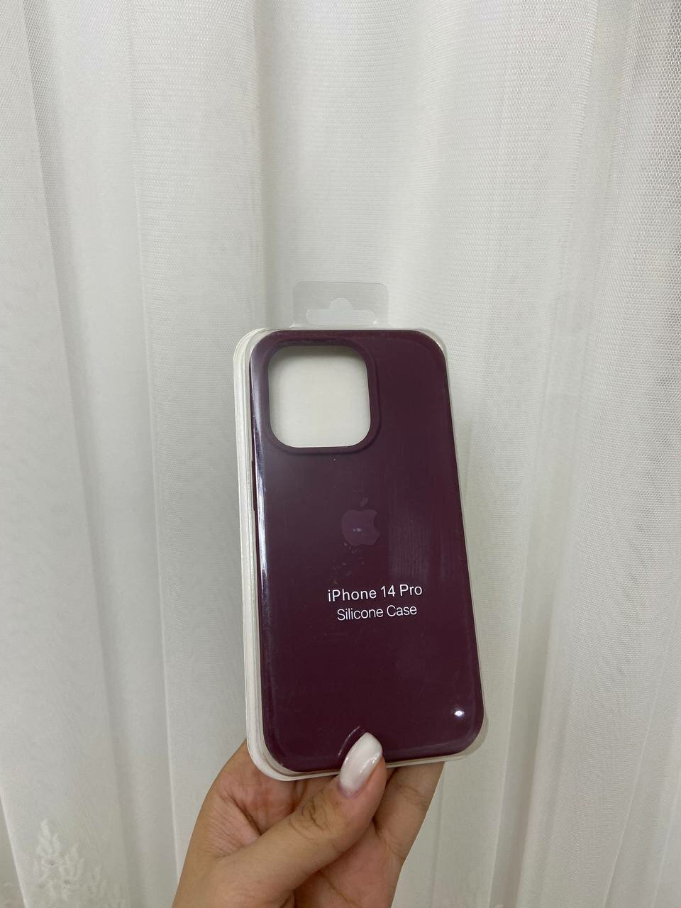 Чехол "Сливовый", для iPhone 14 Pro, силиконовый, противоударный, поддержка беспроводной зарядки
