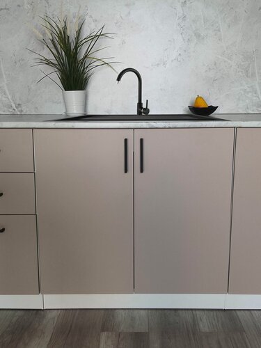 Изображение товара Кухонный гарнитур VITAMIN модульный шкаф под мойку , без столешницы, ЛДСП, цвет "Капучино " ширина 80 см.