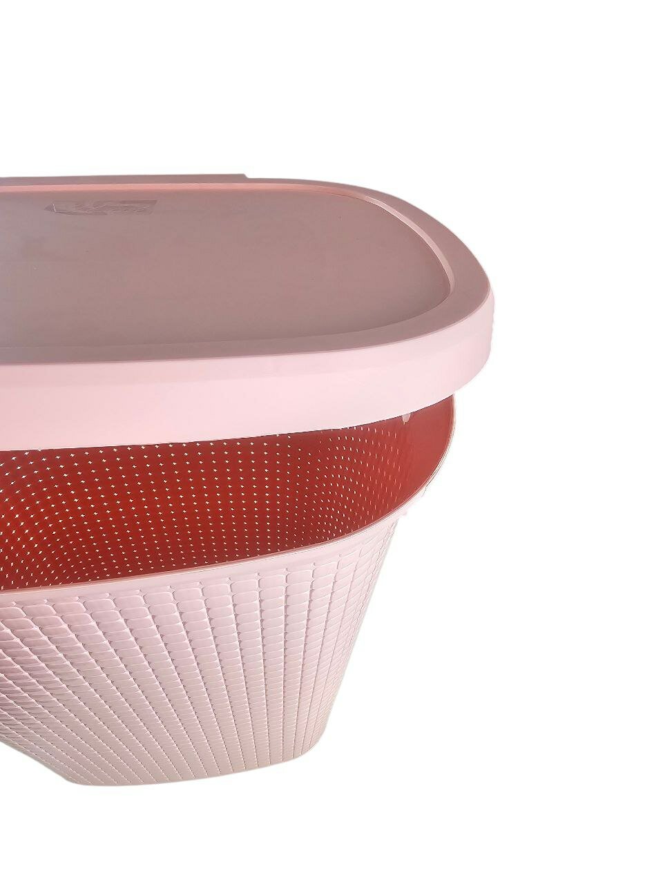 Большая корзина для белья объёмом 60 литров с прочным корпусом, вентиляционными отверстиями и удобными ручками — фото 1