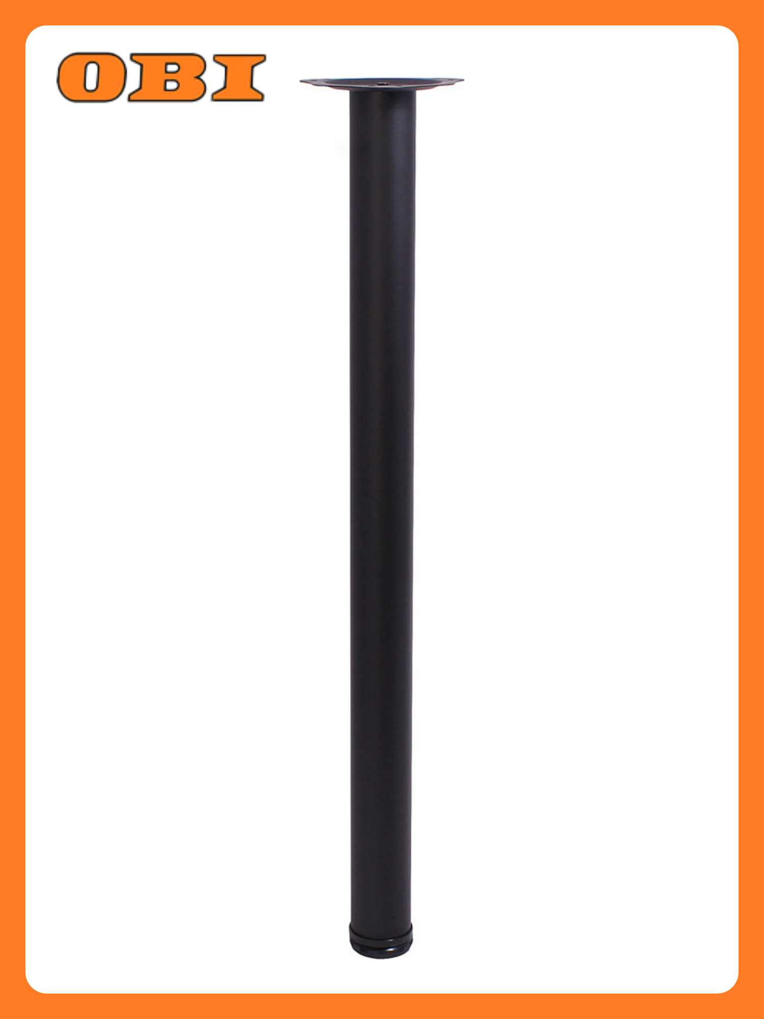 Мебельная ножка Larvij сталь чёрный 710 мм