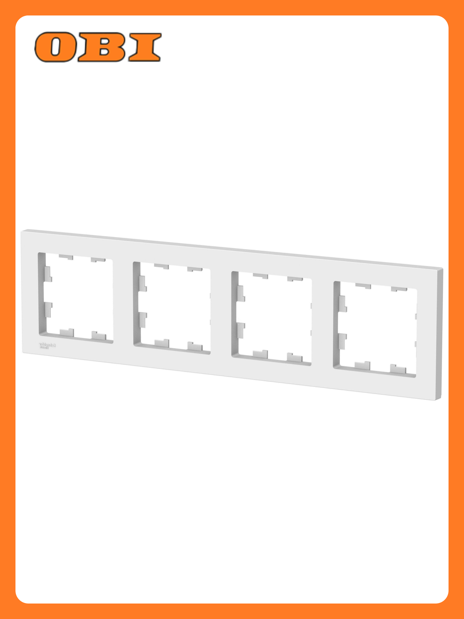 Рамка Schneider Electric Systeme Electric AtlasDesign ATN000104 4 гнезда IP20 ABS пластик белая