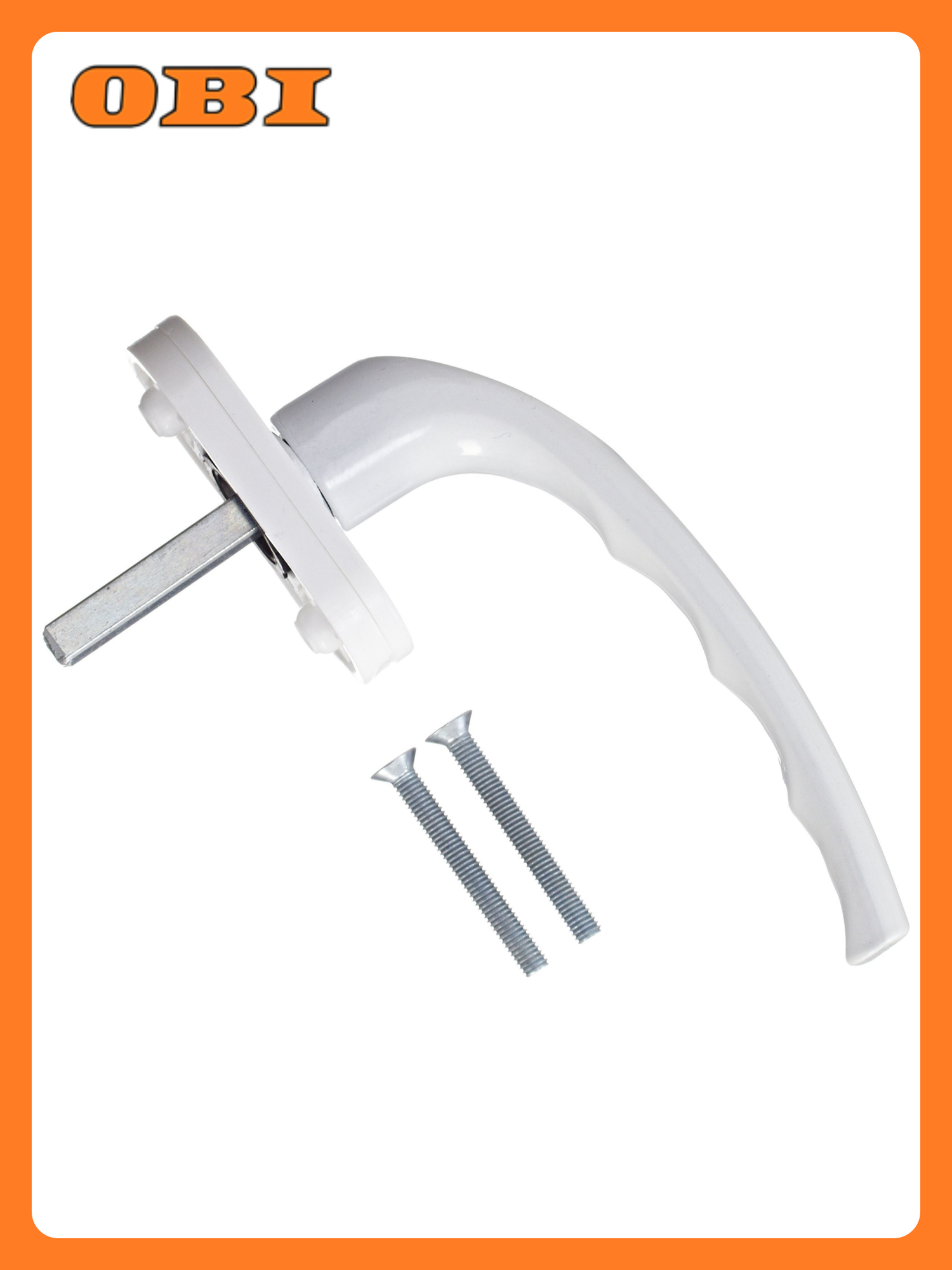 Оконная ручка для ПВХ Левша  Комфорт пластик   белая У1 2281  Б