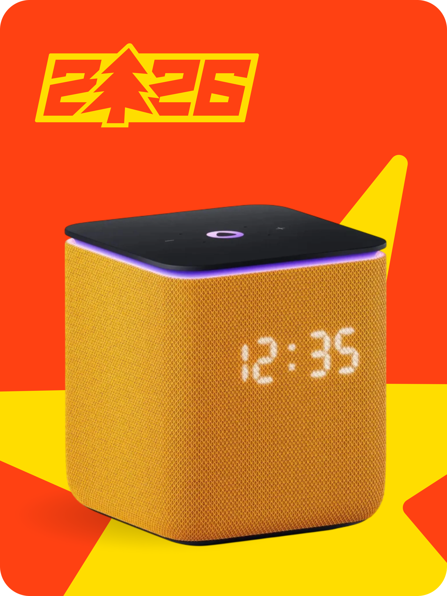 Умная колонка Яндекс станция Миди, Алиса, с часами и YandexGPT, 24 Вт, поддержка Zigbee, orenge