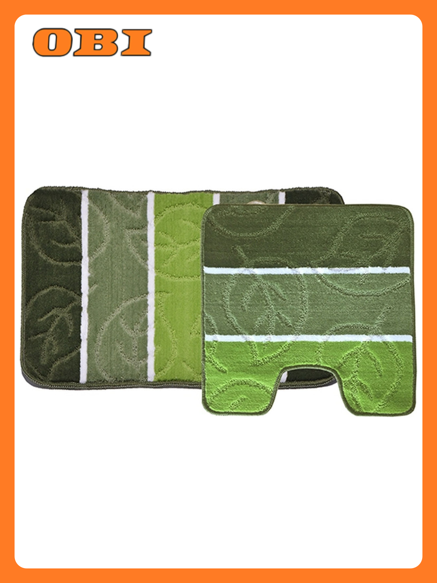 Комплект ковриков для ванной комнаты и туалета Dasch 80х50 см ворсовый зеленый