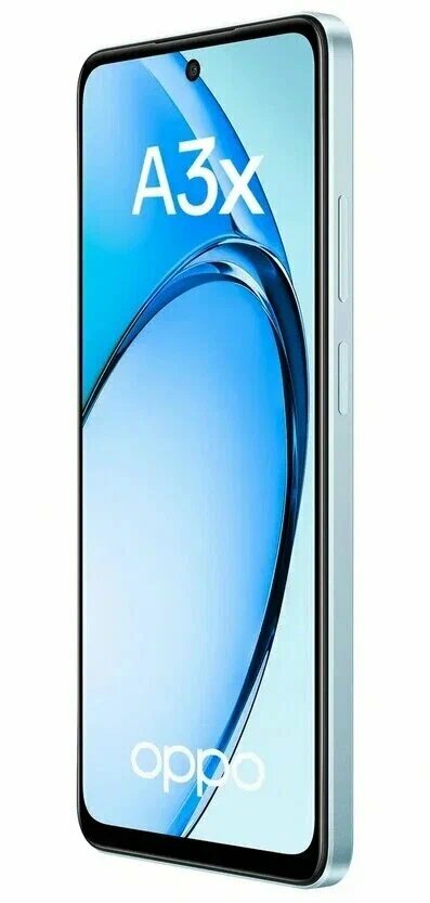 Смартфон OPPO A3X 4/64 ГБ, Ocean Blue (Голубой), быстрая зарядка, 1 год гарантии — фото 1