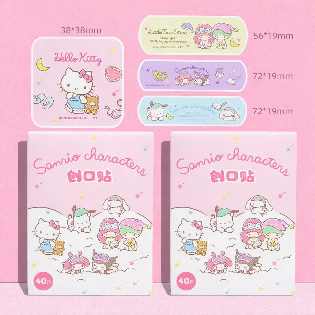 Милые декоративные пластыри с рисунком для девочек, 40 штук в упаковке