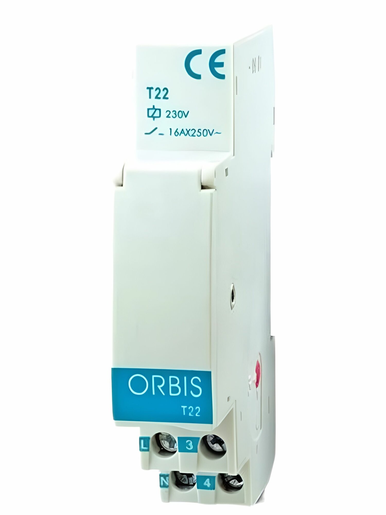 Лестничный модульный таймер T-22 Orbis 16A, задержка от 45с до 7мин, Артикул: OB063031.