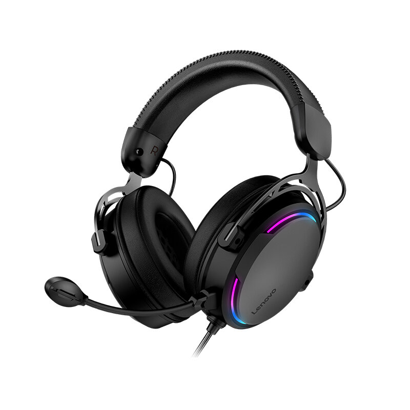 Проводные наушники Lenovo X370 USB 7.1 Channel RGB Gaming Headset, цвет черный