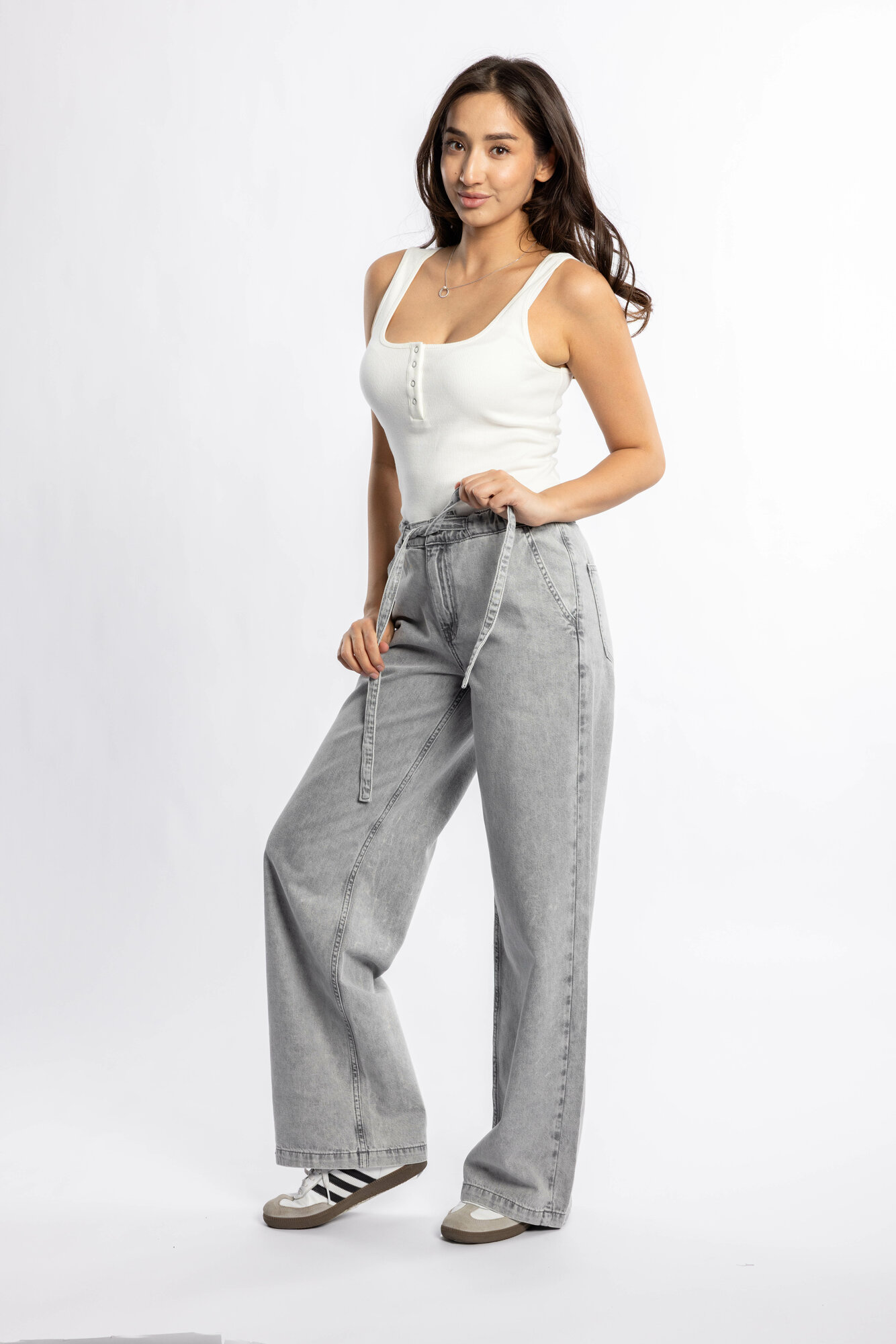 Брюки трубы  1, размер 46/, серый — фото 1