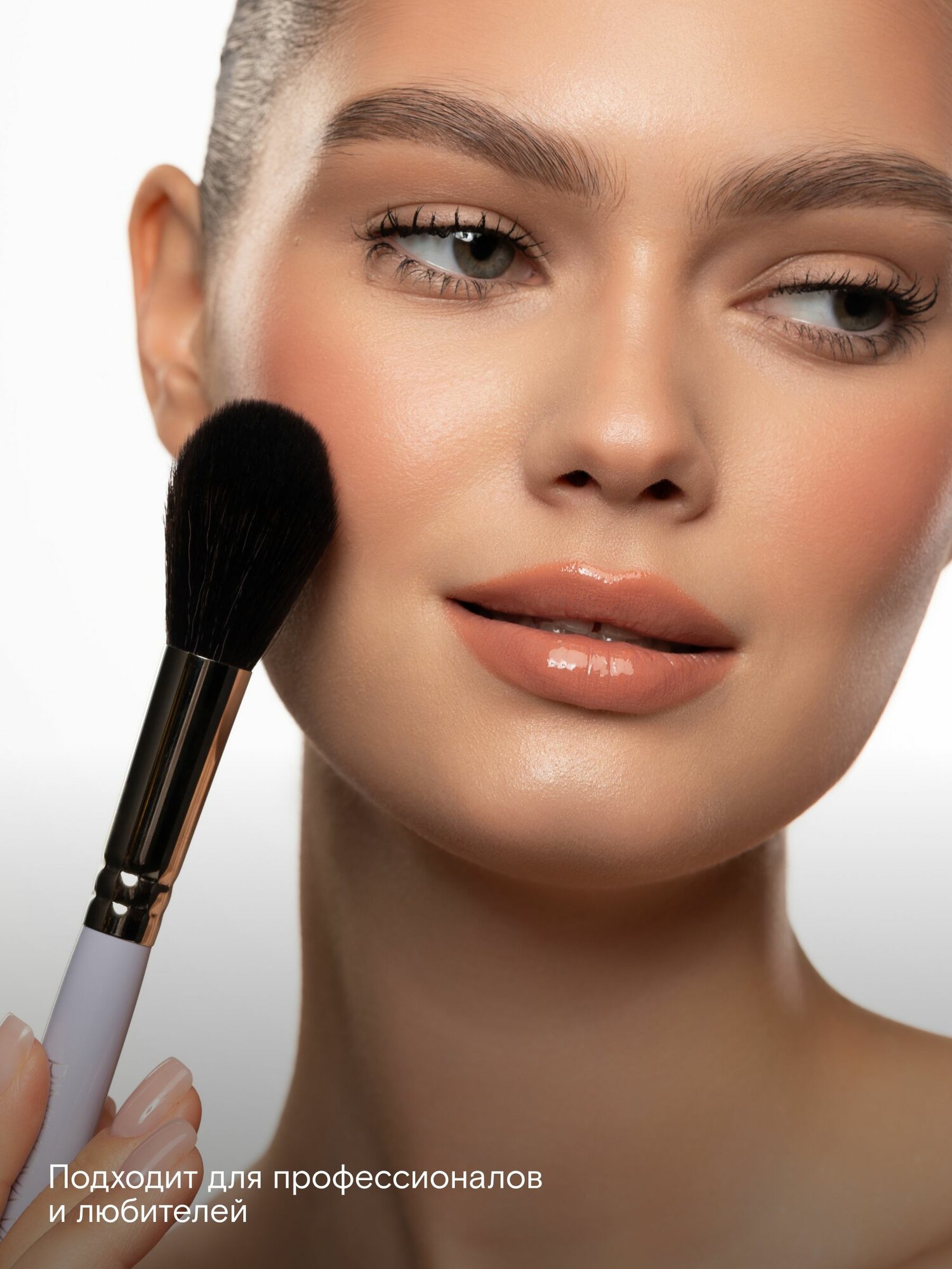 PIMINOVA VALERY Qs18 Кисть для лица универсальная VIOLET FLOWER — фото 1