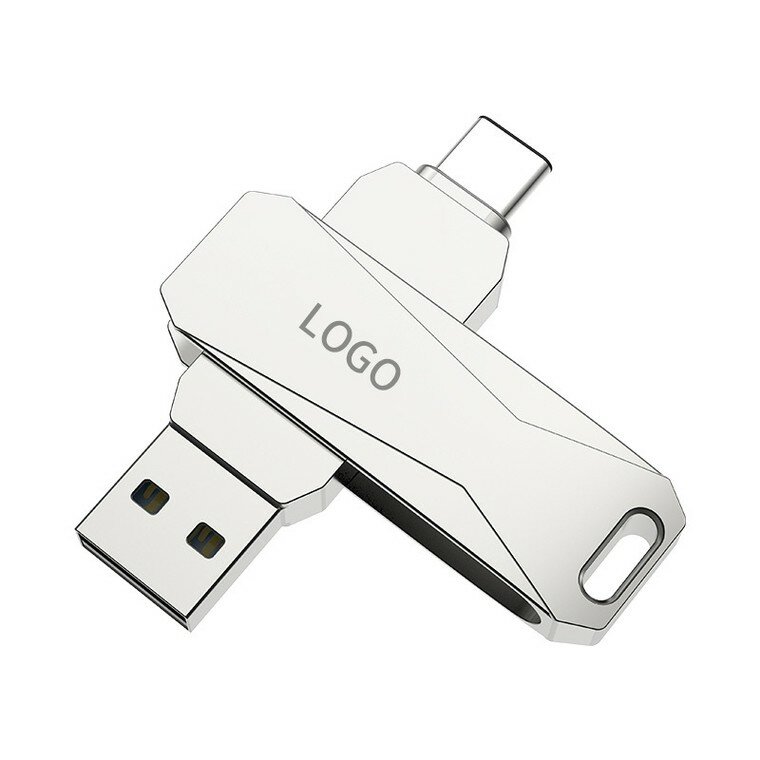Накопитель USB 3.0/Type-C 32 Гб Netac U782C, металл, серебристый (NT03U782C-032G-30PN/NT03U782C-032G-32PN) — фото 1