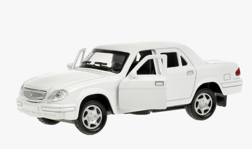 Машинка игрушка металлическая Волга Газ 3110 металлическая, белая — фото 1