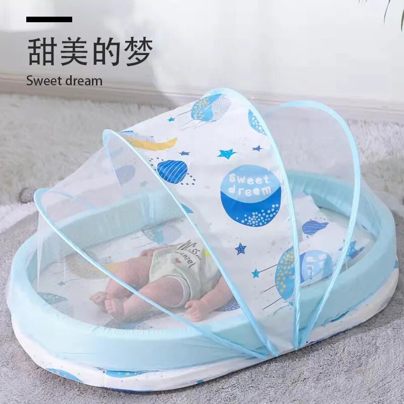 Детская палатка с москитной сеткой для новорожденных, Bassinet blue dream