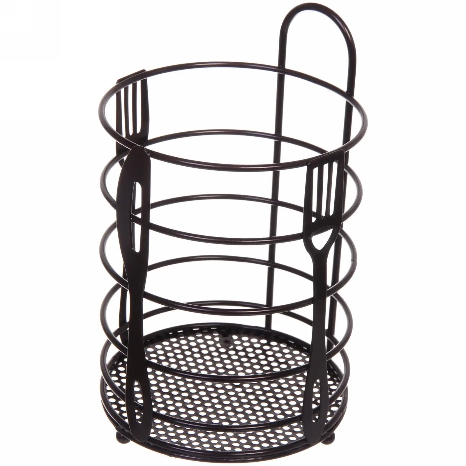 Подставка для кухонных принадлежностей «Brownie», черная, металл, 11х17,5см