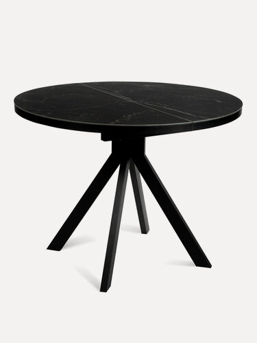 Изображение товара Стол керамический раздвижной OSAKA 100 NERO CER+, 100(+35)х100см (керамика/черный)