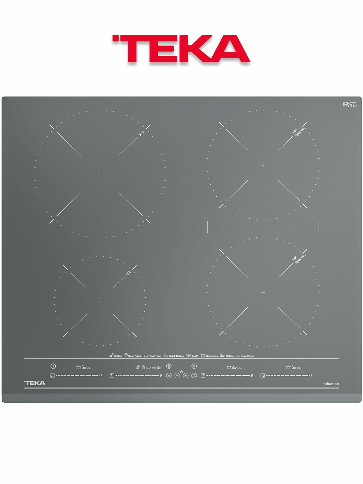 Индукционная варочная панель TEKA IZC 64630 MST STONE GREY, 4 конфорки