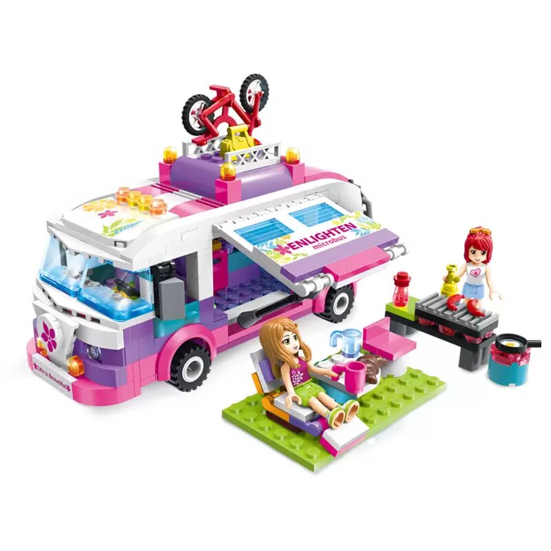 Конструктор BRICK2004 Cherry, автобус с фигурками, 319 деталей, пластик, от 6 до 9 лет