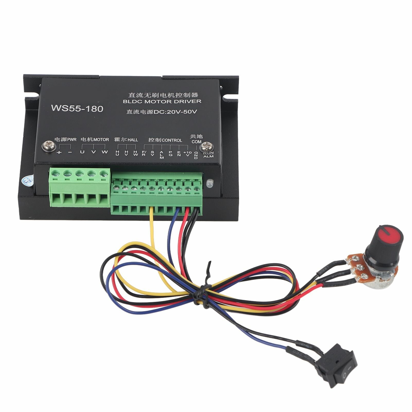 WS55-180 DC 20V-50V Бесщеточный шпиндель с ЧПУ Контроллер драйвера двигателя BLDC
