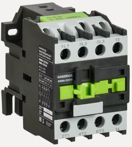 Изображение товара Контактор КМИе-22510 25А 230В/АС3 1НО GENERICA KKME21-025-230-10