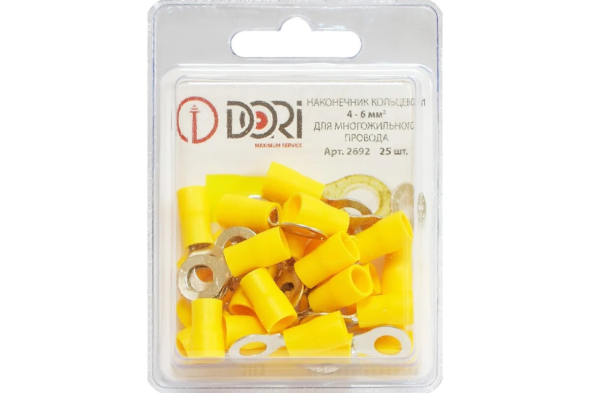 Наконечник кольцевой изолированный DORI (НКИ) 4,0-6,0мм2, d=6мм, 25шт 2692