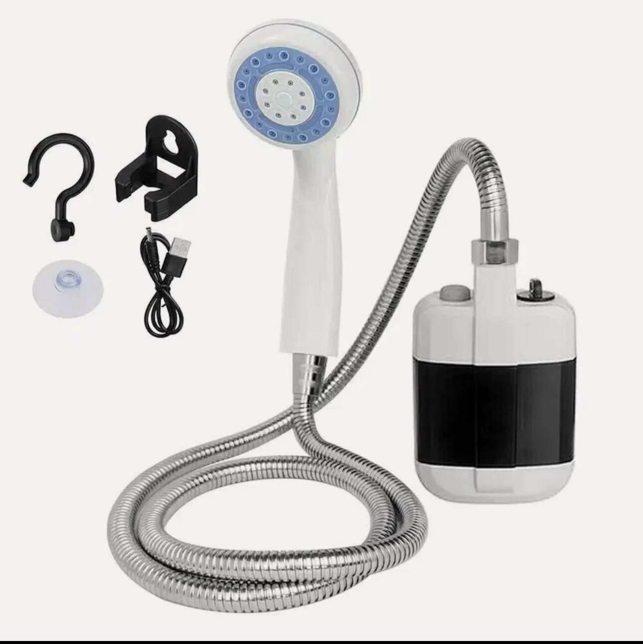 Походный переносной душ с аккумулятором и USB зарядкой — фото 1