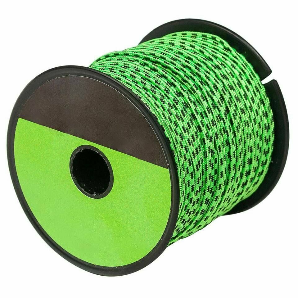 Линь для подводного ружья Omer Dyneema черно-зеленый D 2 мм 10метров