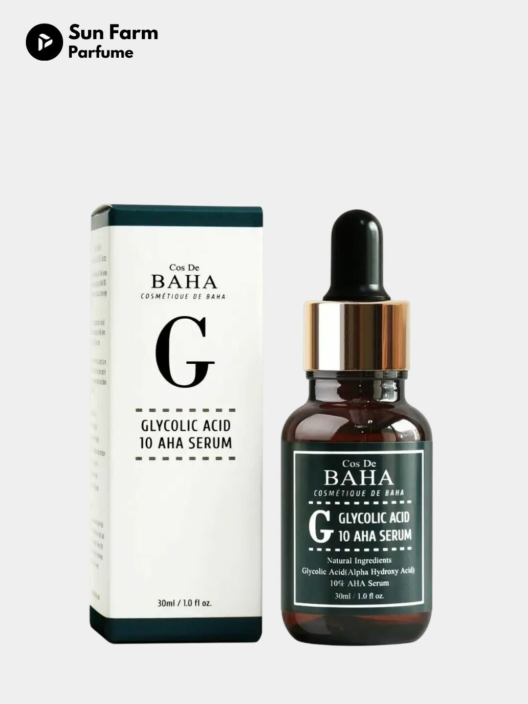 Сыворотка для лица Cos De BAHA G Glycolic Acid 10 AHA Serum, 30 мл