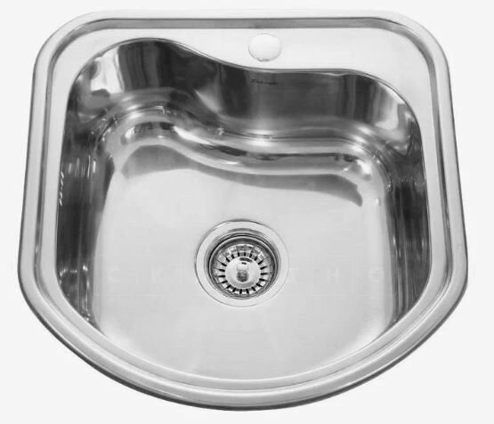 Мойка для кухни врезная 49х48 нержавеющая сталь толщина стали 08 мм с сифоном