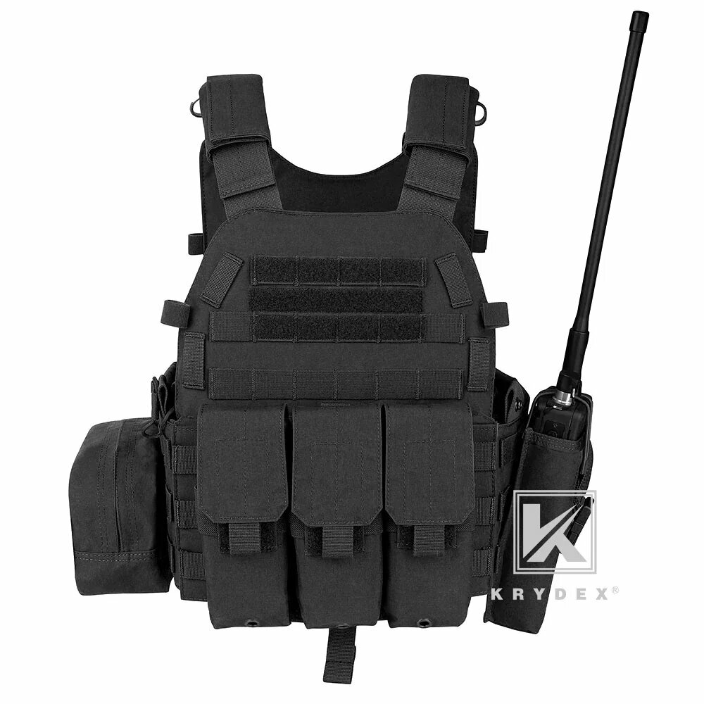 Тактический жилет KRYDEX 6094 из нейлона, Black, Мужской