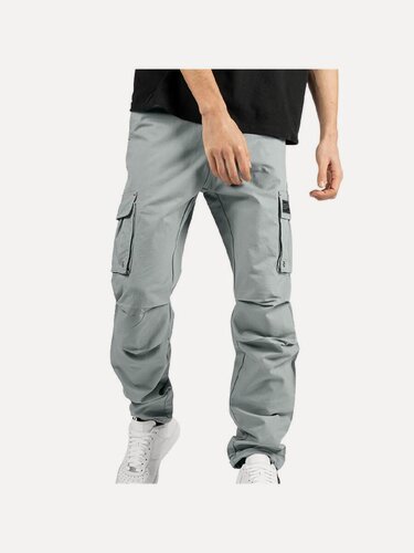 Изображение товара Мужские брюки-карго, повседневные рабочие брюки, стандартный крой, спортивные штаны на шнурке, спортивные штаны с карманами