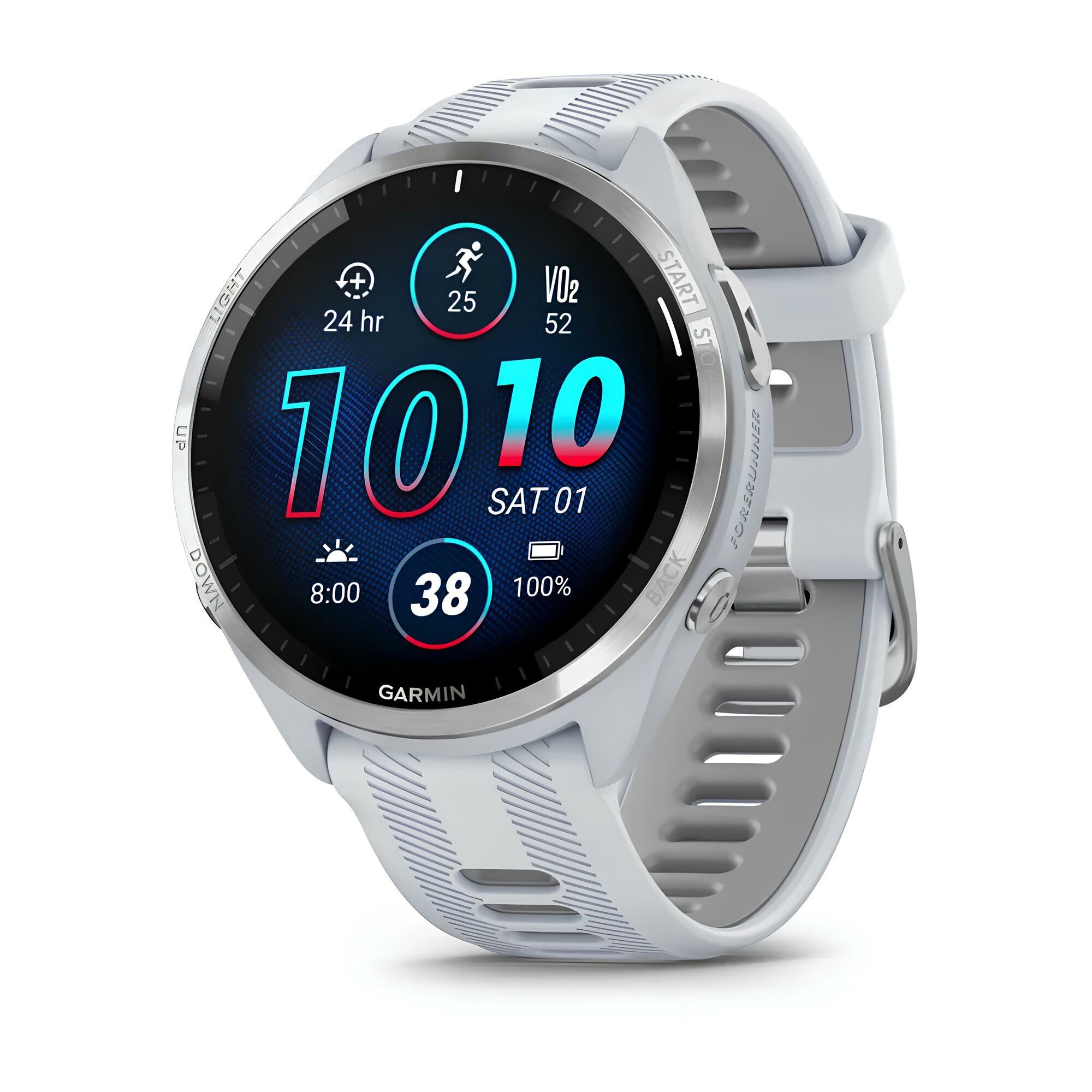Умные часы GARMIN Forerunner 965 Whitestone Titanium Bezel - Белые (010-02809-01)
