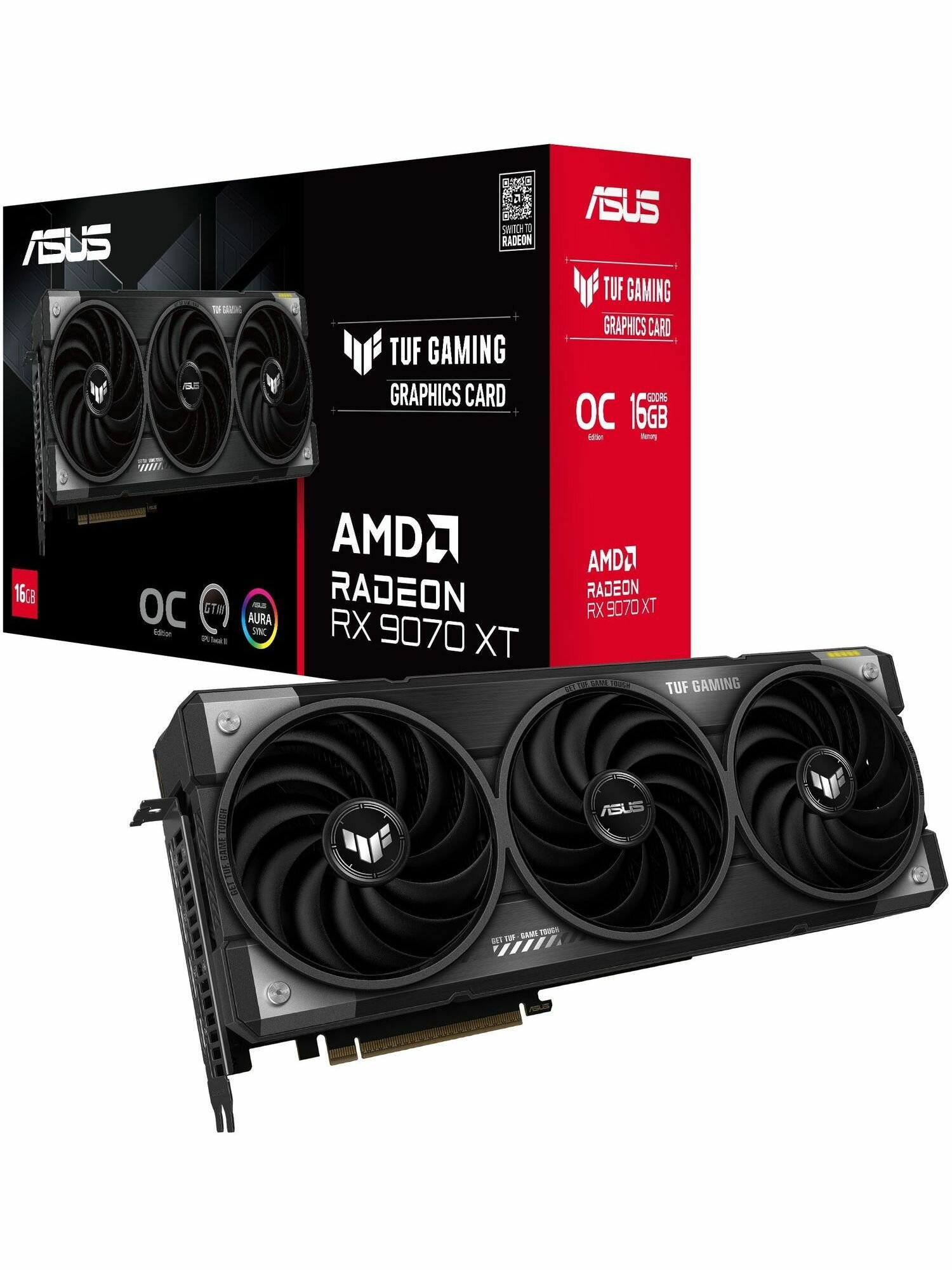 Видеокарта ASUS TUF Gaming Radeon RX 9070 XT OC Edition 16GB GDDR6