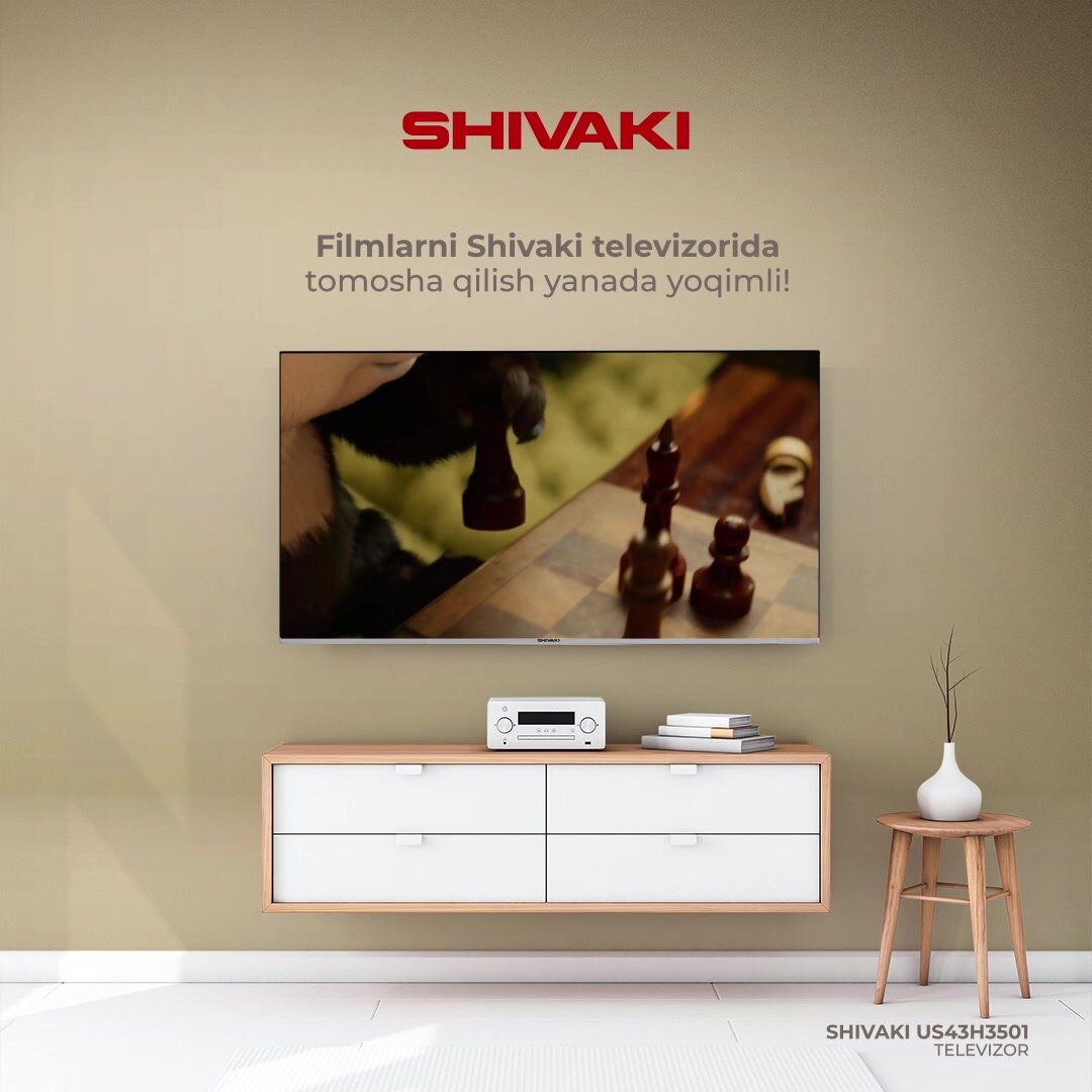 Телевизор Shivaki US43H3501 43 Smart Google Tv 4K UHD, пульт с голосовым поиском — фото 1