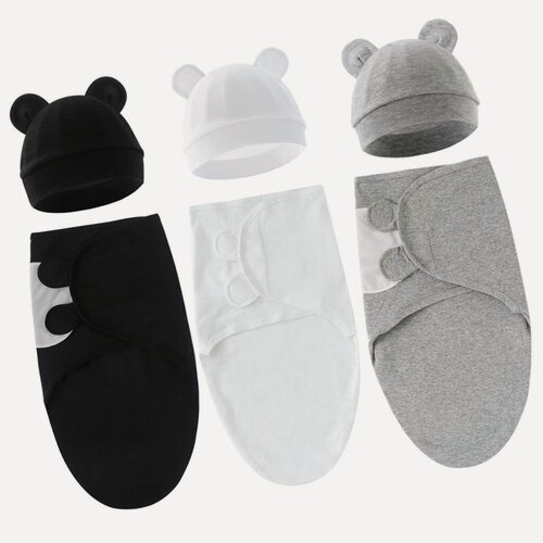 Изображение товара Улучшает детский спальный мешок с шапочкой. Регулируемая пеленка для младенцев. Хлопковая и дышащая ткань детей от 0 до 12 месяцев.