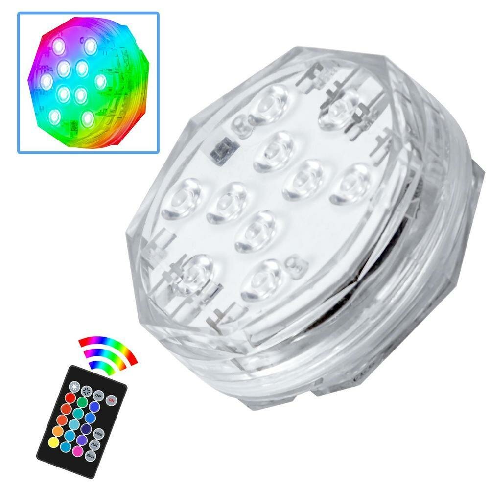 RGB LED лампа для аквариума - водонепроницаемая подсветка с пультом 16 цветов для бассейна/фонтана/водоемов