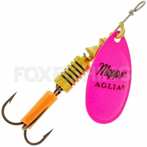 Блесна вращающиеся Mepps Aglia №2 4,5гр. #fluo rose