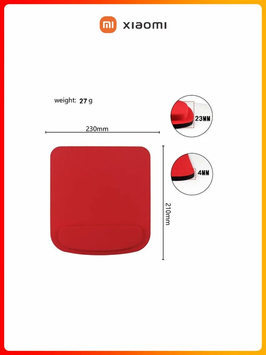 XiaoMi Маленький кожаный коврик для мышки, подушка под запястьем