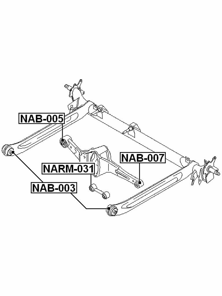 Сайлентблок заднего рычага NISSAN, INFINITI NAB-007 FEBEST.