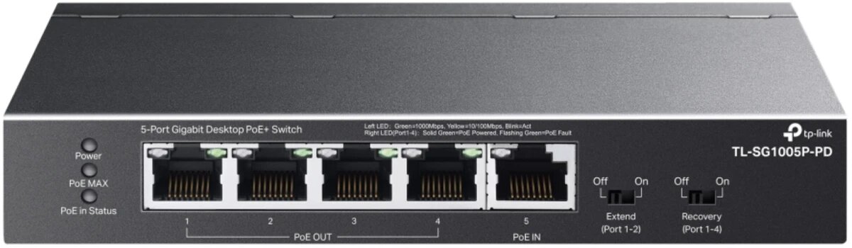 Коммутатор (свитч) TP-Link (TL-SG1005P-PD)