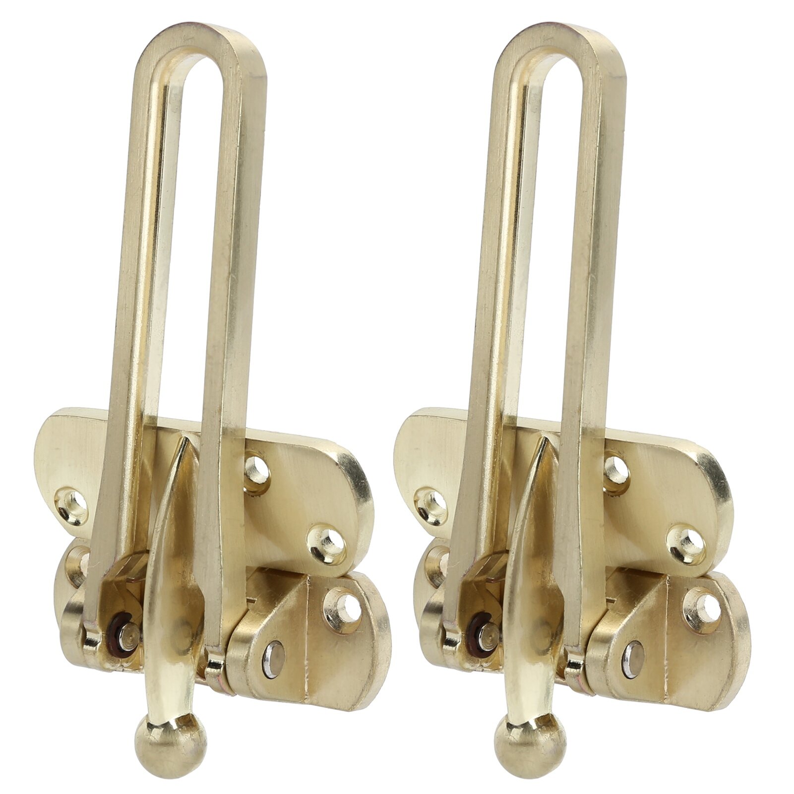 2 комплекта антивандальных дверных зацепов с цепочкой из алюминиевого сплава для защиты от взлома (золотой цвет)