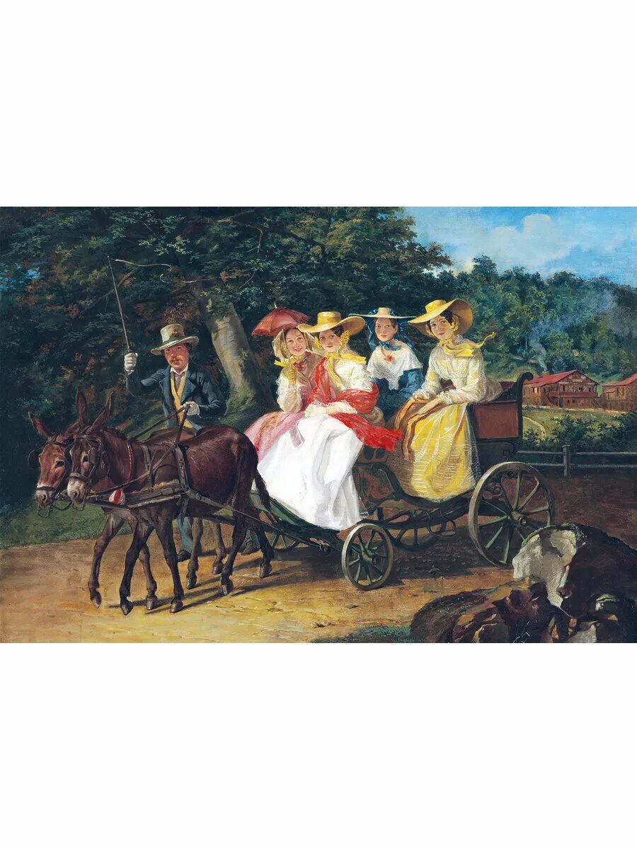 Пазл 1500 деталей Брюллов А. П. "Прогулка в коляске" — фото 1