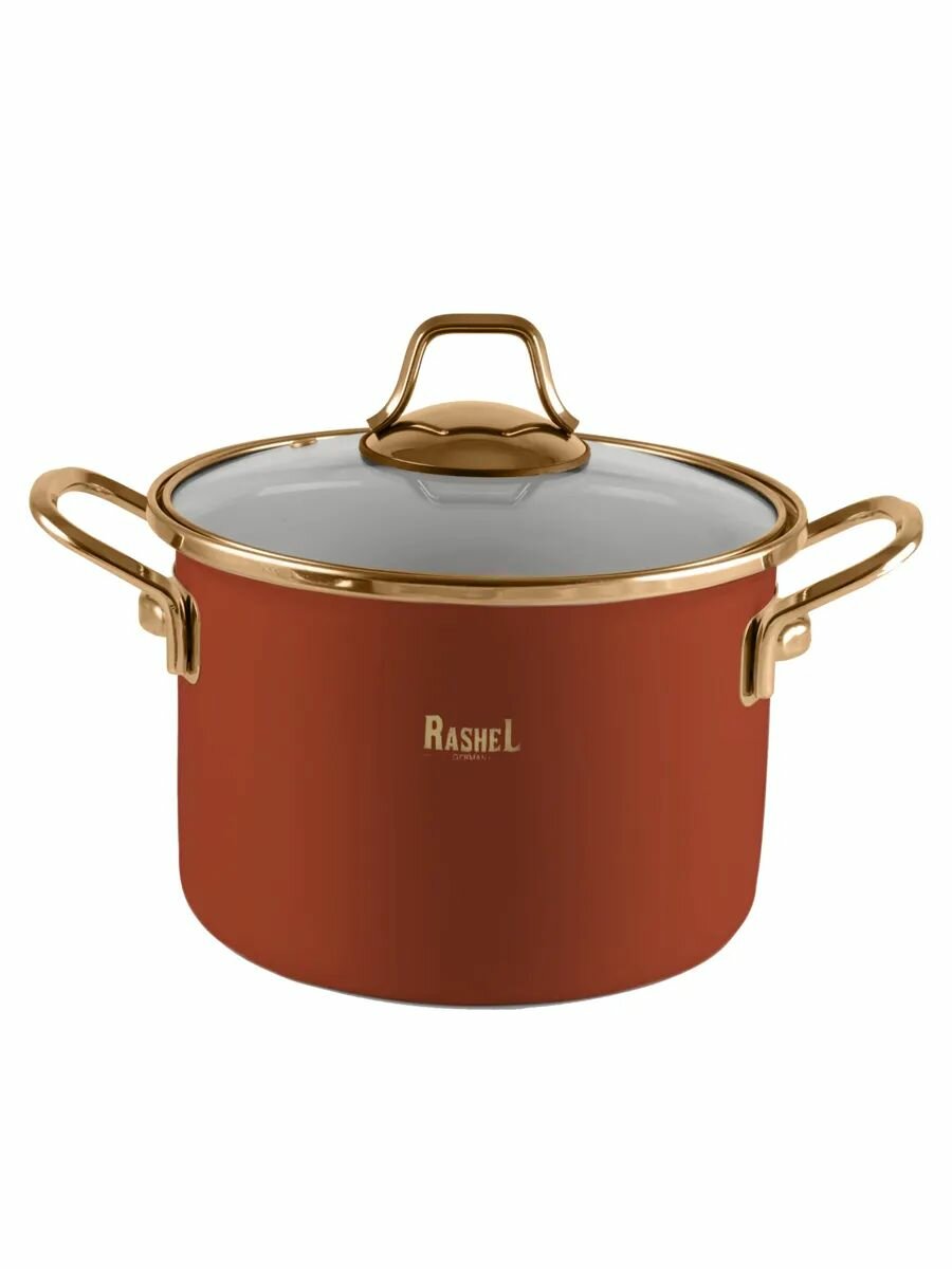 Кастрюля 6.5 л эмалированная R-03324 оранжевый